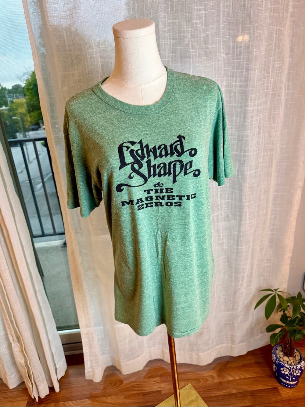 Green Graphic Short-Sleeve Band Tee